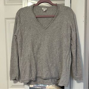 Gray j crew sweater - vneck